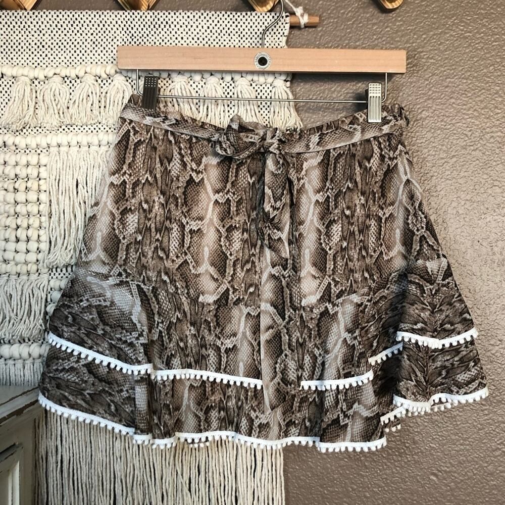 en saison python print brown skirt (small) NWT - image 2